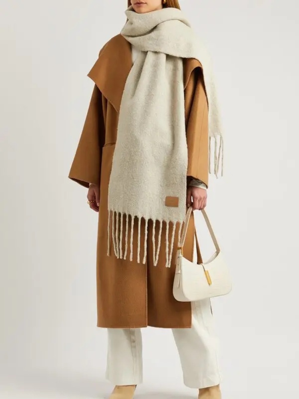 Vince Fringed Alpaca Fringed Scarf